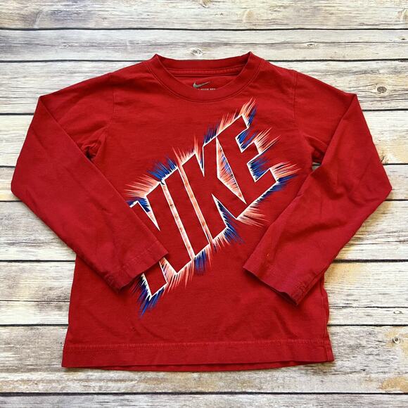 Nike Red Long Sleeve Graphic Tee - Picture 2 of 5